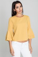 Bluzka Model M565 Yellow - Figl Figl Bluzka Model M565 Yellow - Figl Figl