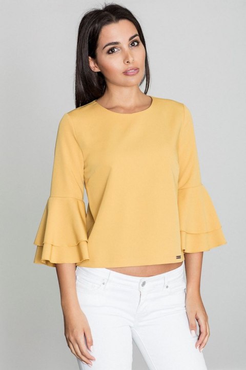 Bluzka Model M565 Yellow - Figl Figl Bluzka Model M565 Yellow - Figl Figl