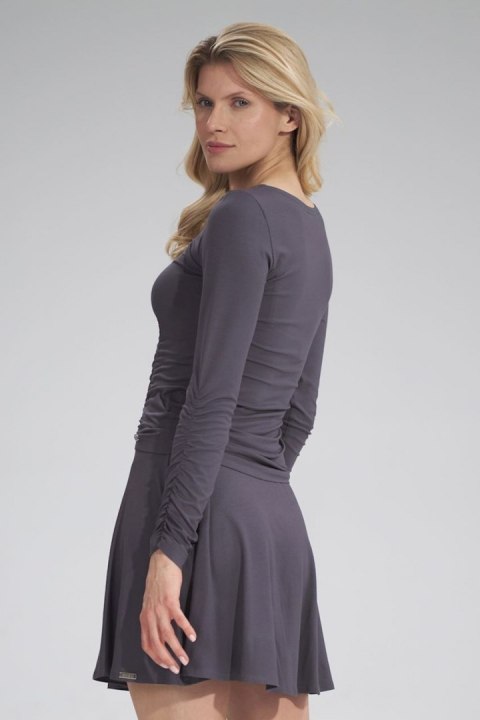 Bluzka Model M788 Dark Grey - Figl Figl Bluzka Model M788 Dark Grey - Figl Figl