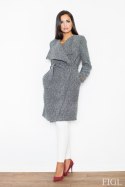 Płaszcz Damski Model M408 Grey - Figl Figl Płaszcz Damski Model M408 Grey - Figl Figl