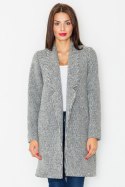 Płaszcz Damski Model M527 Grey - Figl Figl Płaszcz Damski Model M527 Grey - Figl Figl