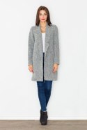 Płaszcz Damski Model M527 Grey - Figl Figl Płaszcz Damski Model M527 Grey - Figl Figl