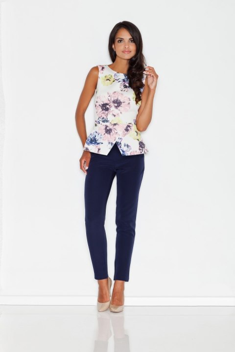 Spodnie Damskie Model 377 Navy - Figl Figl Spodnie Damskie Model 377 Navy - Figl Figl