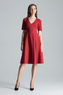 Sukienka Model M673 Bordo - Figl Figl Sukienka Model M673 Bordo - Figl Figl