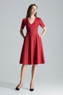 Sukienka Model M673 Bordo - Figl Figl Sukienka Model M673 Bordo - Figl Figl