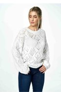 Sweter Damski Model M887 Ecru - Figl Figl Sweter Damski Model M887 Ecru - Figl Figl