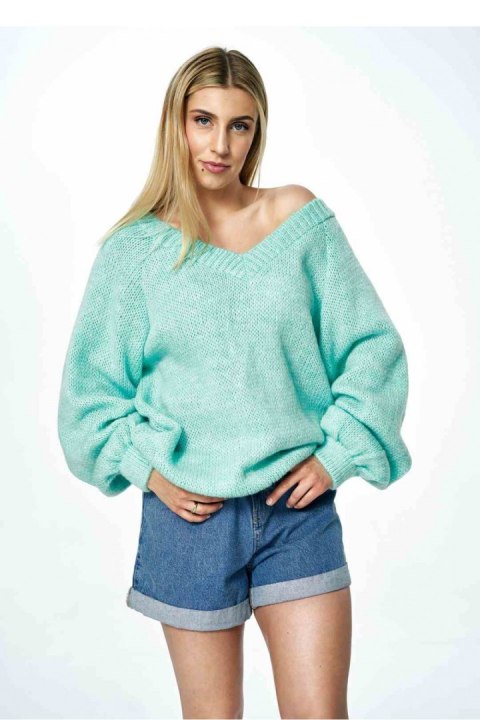 Sweter Damski Model M898 Mint - Figl Figl Sweter Damski Model M898 Mint - Figl Figl