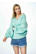 Sweter Damski Model M898 Mint - Figl Figl Sweter Damski Model M898 Mint - Figl Figl