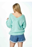 Sweter Damski Model M898 Mint - Figl Figl Sweter Damski Model M898 Mint - Figl Figl
