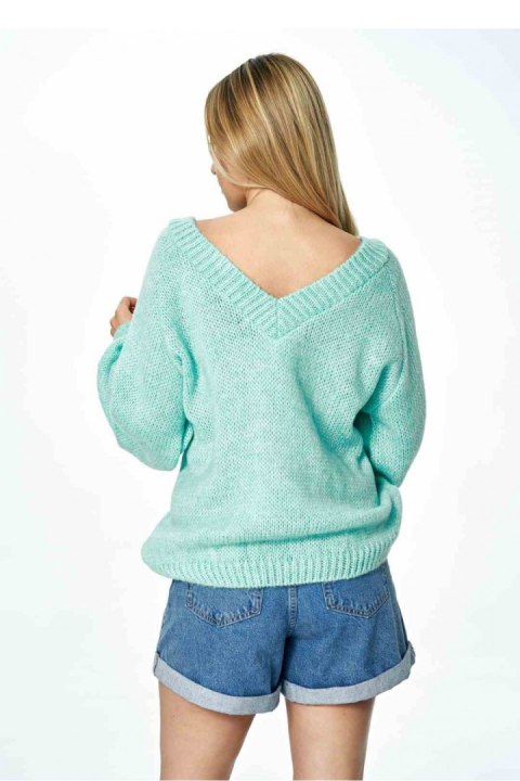 Sweter Damski Model M898 Mint - Figl Figl Sweter Damski Model M898 Mint - Figl Figl