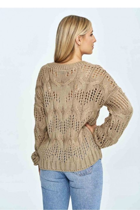 Sweter Damski Model M910 Brown - Figl Figl Sweter Damski Model M910 Brown - Figl Figl