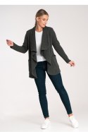Sweter Kardigan Model M1043 Dark Grey - Figl Figl Sweter Kardigan Model M1043 Dark Grey - Figl Figl