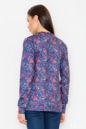 Bluza Damska Model M541 Wzór 58 Blue - Figl Figl Bluza Damska Model M541 Wzór 58 Blue - Figl Figl