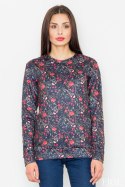 Bluza Damska Model M541 Wzór 59 Black - Figl Figl Bluza Damska Model M541 Wzór 59 Black - Figl Figl