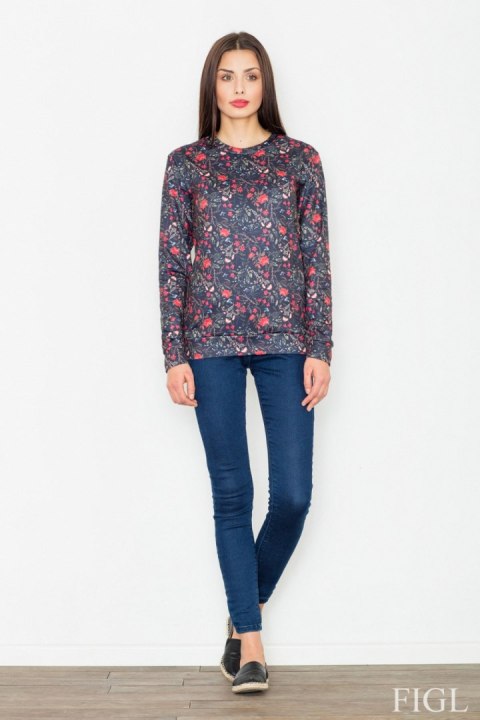 Bluza Damska Model M541 Wzór 59 Black - Figl Figl Bluza Damska Model M541 Wzór 59 Black - Figl Figl
