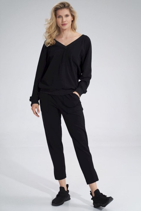 Bluza Damska Model M799 Black - Figl Figl Bluza Damska Model M799 Black - Figl Figl
