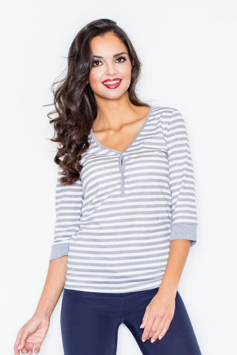 Bluzka Model 289 Grey - Figl Figl Bluzka Model 289 Grey - Figl Figl