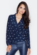 Bluzka Model 371 Navy - Figl Figl Bluzka Model 371 Navy - Figl Figl