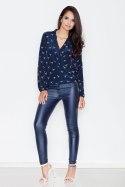 Bluzka Model 371 Navy - Figl Figl Bluzka Model 371 Navy - Figl Figl