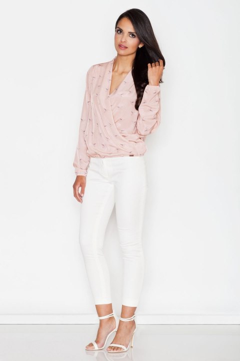Bluzka Model 371 Pink - Figl Figl Bluzka Model 371 Pink - Figl Figl