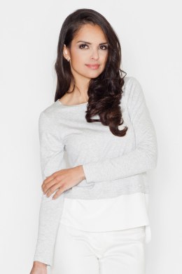 Bluzka Model 374 Light Grey - Figl Figl
