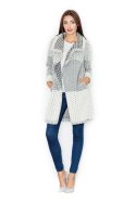 Płaszcz Damski Model M507 Grey - Figl Figl Płaszcz Damski Model M507 Grey - Figl Figl