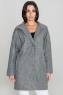 Płaszcz Damski Model M589 Grey - Figl Figl Płaszcz Damski Model M589 Grey - Figl Figl