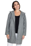 Płaszcz Damski Model M589 Grey - Figl Figl Płaszcz Damski Model M589 Grey - Figl Figl
