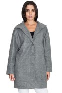 Płaszcz Damski Model M589 Grey - Figl Figl Płaszcz Damski Model M589 Grey - Figl Figl