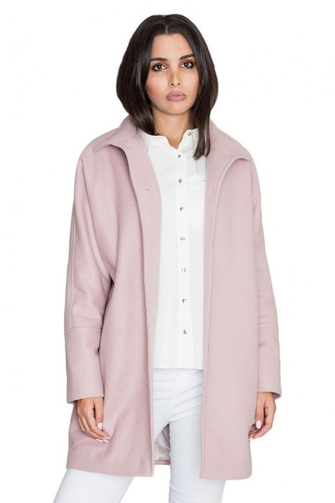 Płaszcz Damski Model M589 Pink - Figl Figl Płaszcz Damski Model M589 Pink - Figl Figl