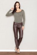 Spodnie Damskie Model 361 Brown - Figl Figl Spodnie Damskie Model 361 Brown - Figl Figl