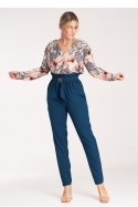 Spodnie Damskie Model M1072 Navy - Figl Figl Spodnie Damskie Model M1072 Navy - Figl Figl