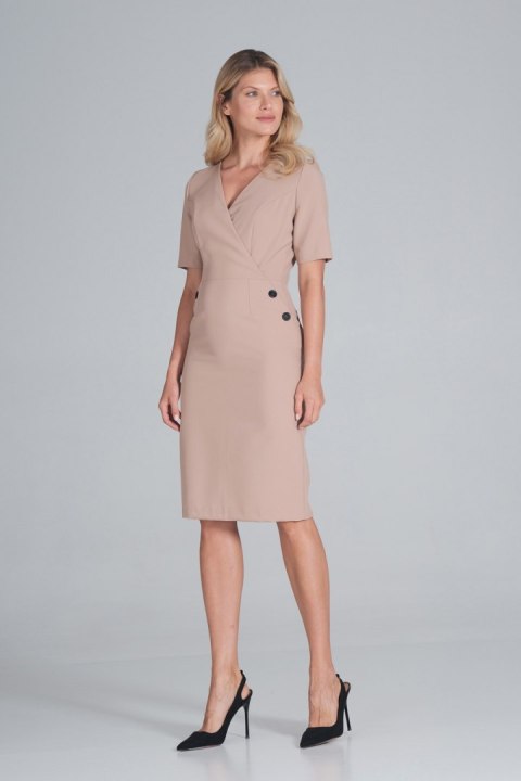 Sukienka Model M851 Beige - Figl Figl Sukienka Model M851 Beige - Figl Figl