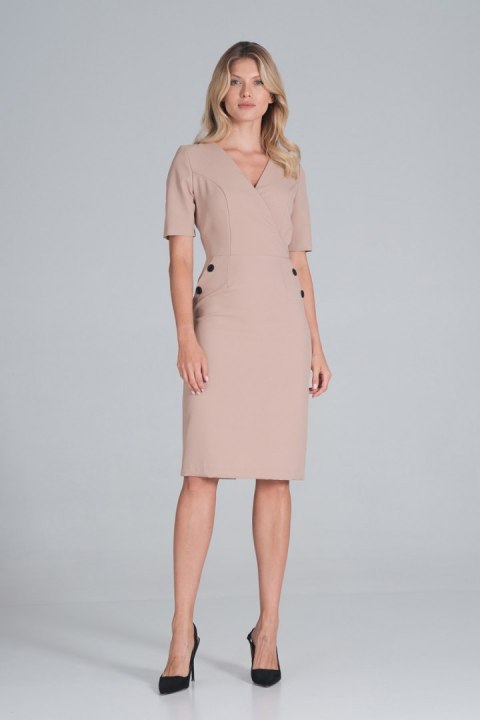 Sukienka Model M851 Beige - Figl Figl Sukienka Model M851 Beige - Figl Figl