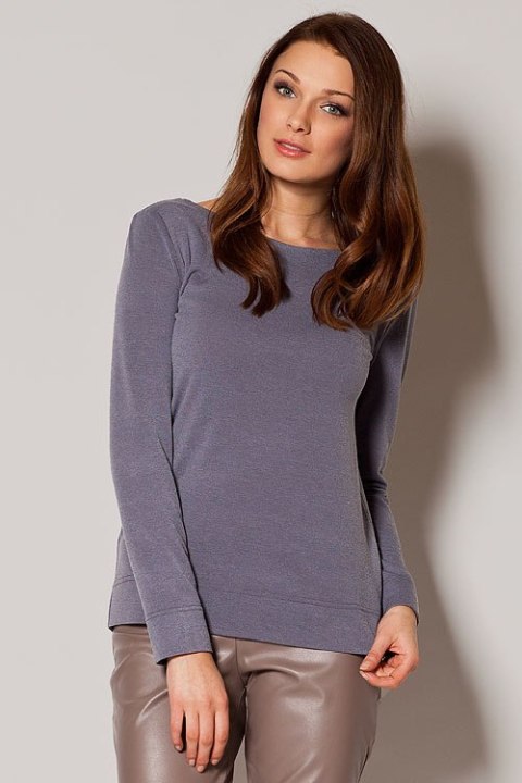 Sweter Damski Model 244 Grey - Figl Figl Sweter Damski Model 244 Grey - Figl Figl
