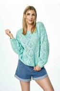 Sweter Damski Model M887 Mint - Figl Figl Sweter Damski Model M887 Mint - Figl Figl