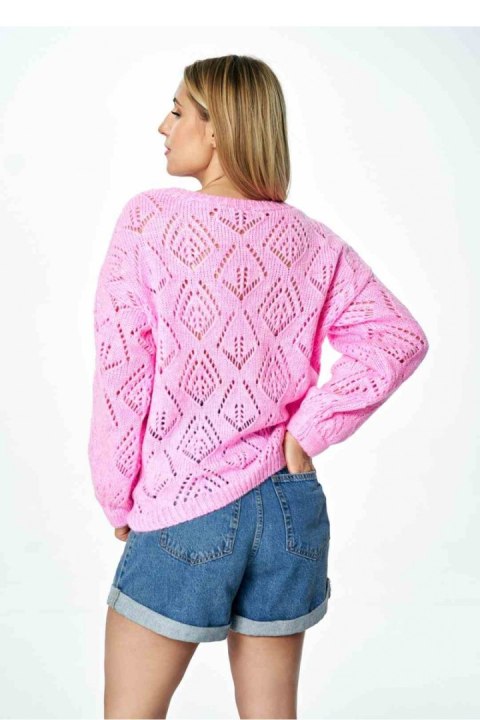 Sweter Damski Model M887 Pink - Figl Figl Sweter Damski Model M887 Pink - Figl Figl