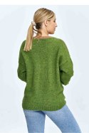 Sweter Damski Model M905 Green/Brown - Figl Figl Sweter Damski Model M905 Green/Brown - Figl Figl