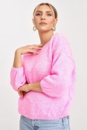 Sweter Damski Model M993 Light Pink - Figl Figl Sweter Damski Model M993 Light Pink - Figl Figl