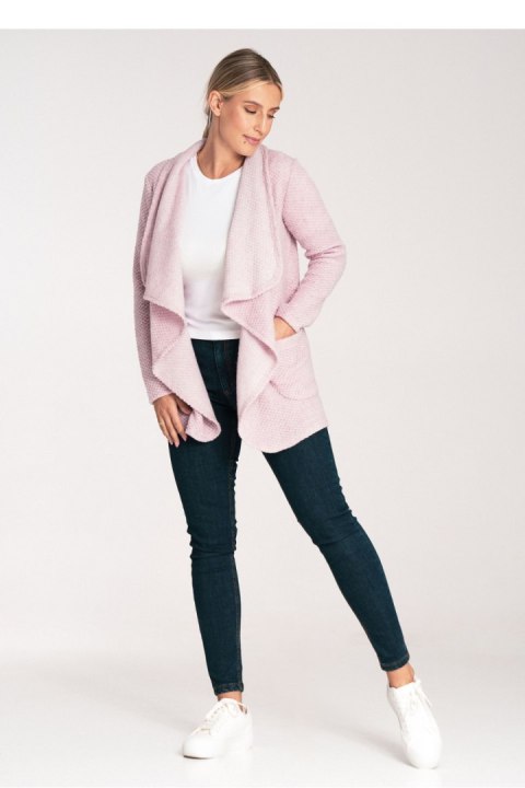Sweter Kardigan Model M1043 Pink - Figl Figl Sweter Kardigan Model M1043 Pink - Figl Figl