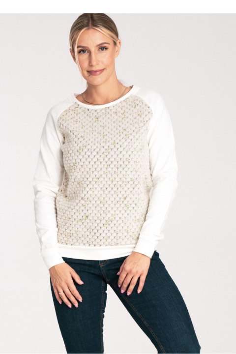 Bluza Damska Model M1046 Ecru - Figl Figl Bluza Damska Model M1046 Ecru - Figl Figl