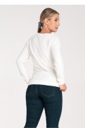 Bluza Damska Model M1046 Ecru - Figl Figl Bluza Damska Model M1046 Ecru - Figl Figl