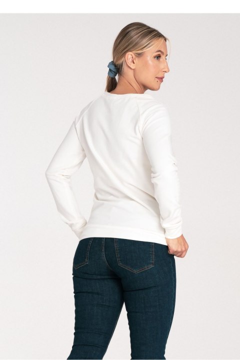Bluza Damska Model M1046 Ecru - Figl Figl Bluza Damska Model M1046 Ecru - Figl Figl