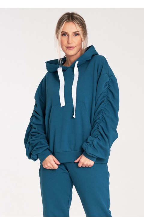 Bluza Damska Model M1055 Blue - Figl Figl Bluza Damska Model M1055 Blue - Figl Figl