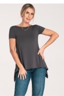Bluzka Model M1051 Dark Grey - Figl Figl Bluzka Model M1051 Dark Grey - Figl Figl
