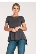 Bluzka Model M1051 Dark Grey - Figl Figl Bluzka Model M1051 Dark Grey - Figl Figl
