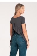 Bluzka Model M1051 Dark Grey - Figl Figl Bluzka Model M1051 Dark Grey - Figl Figl