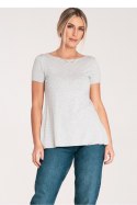 Bluzka Model M1051 Light Grey - Figl Figl Bluzka Model M1051 Light Grey - Figl Figl