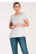 Bluzka Model M1051 Light Grey - Figl Figl Bluzka Model M1051 Light Grey - Figl Figl