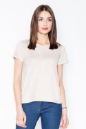 Bluzka Model M458 Beige - Figl Figl Bluzka Model M458 Beige - Figl Figl